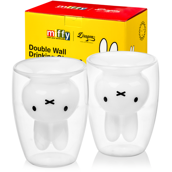 Miffy Double Wall Drinking Glasses - 8 oz