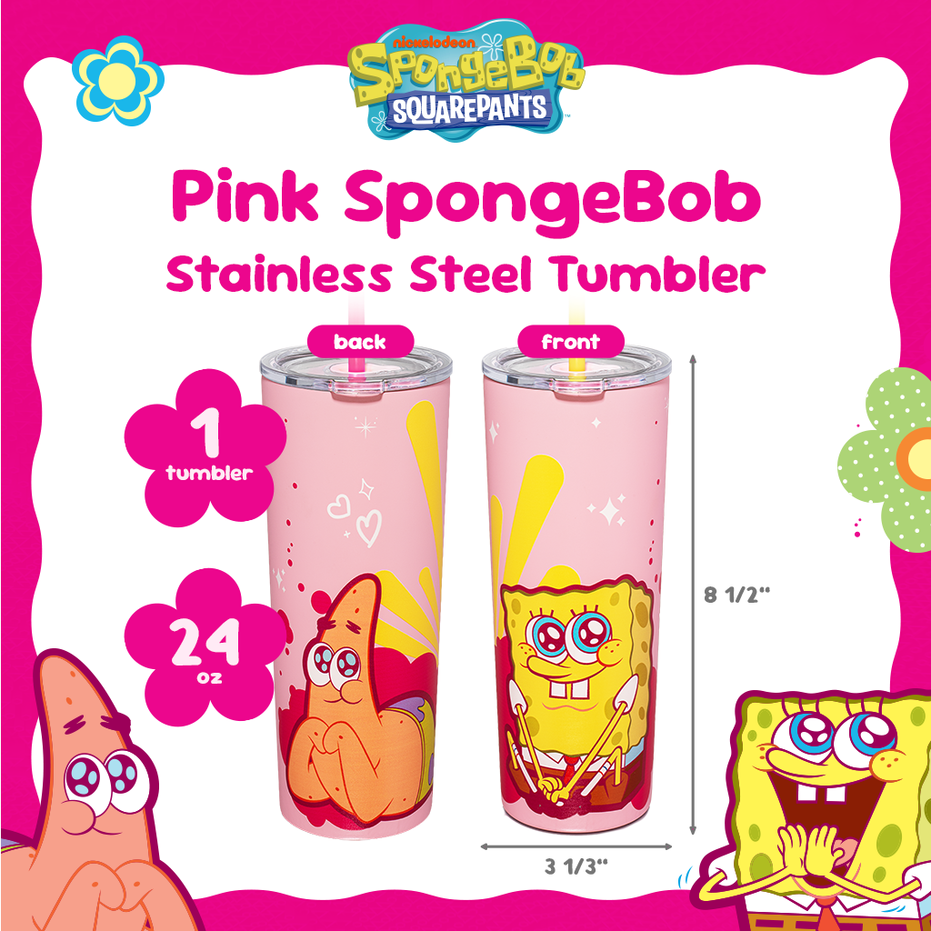 SpongeBob SquarePants Pink Tumbler - 24 oz