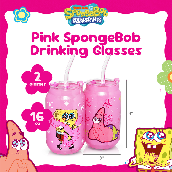 SpongeBob SquarePants Drinking Glasses - Pink