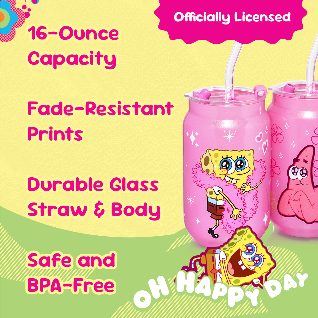 SpongeBob SquarePants Drinking Glasses - Pink