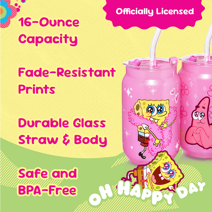 SpongeBob SquarePants Drinking Glasses - Pink