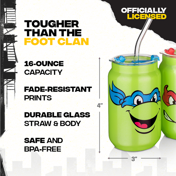 Teenage Mutant Ninja Turtles Drinking Glasses - 16 oz