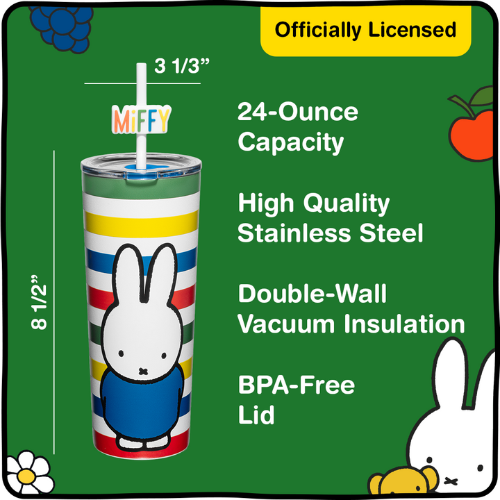 Miffy Stripes Tumbler - 24 oz