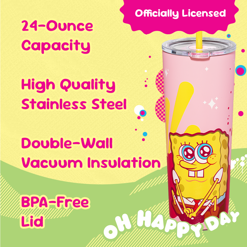 SpongeBob SquarePants Pink Tumbler - 24 oz