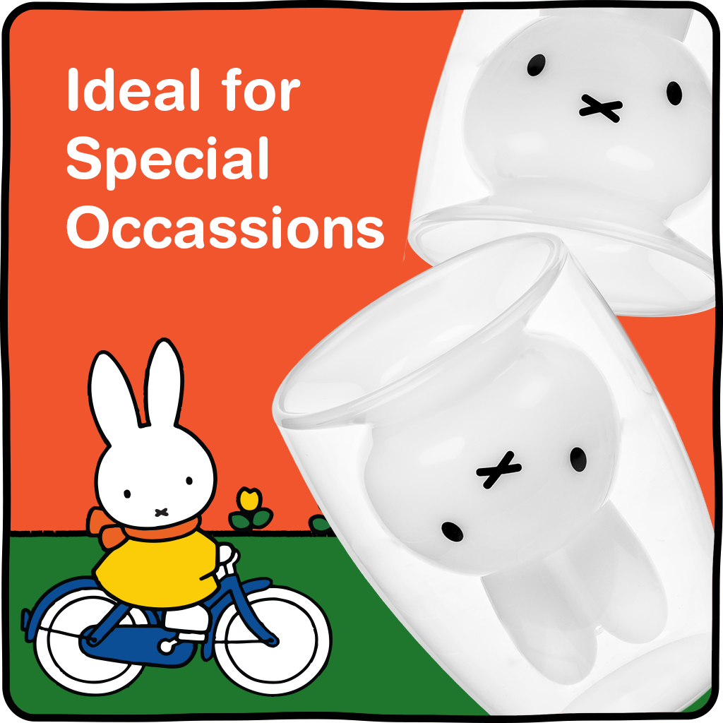 Miffy Double Wall Drinking Glasses - 8 oz