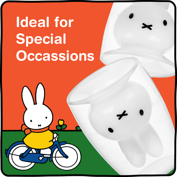 Miffy Double Wall Drinking Glasses - 8 oz