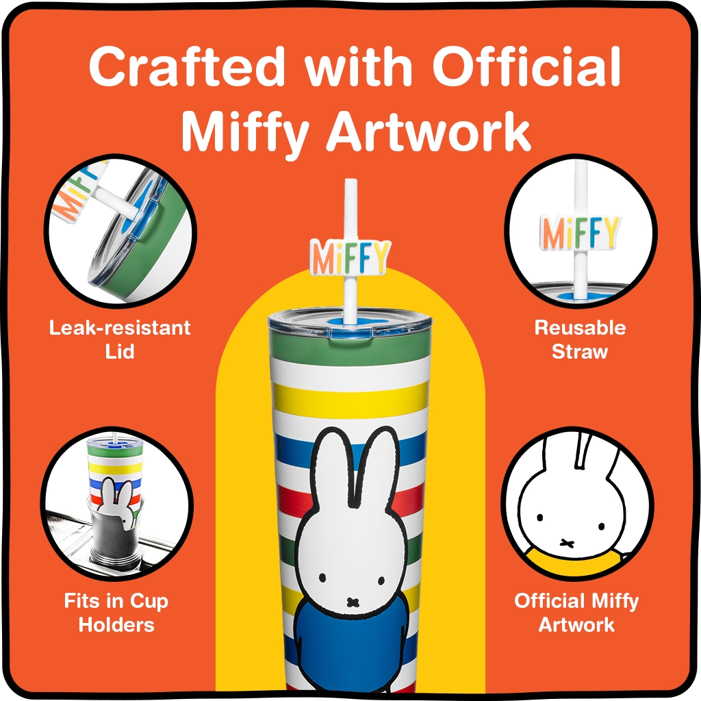 Miffy Stripes Tumbler - 24 oz