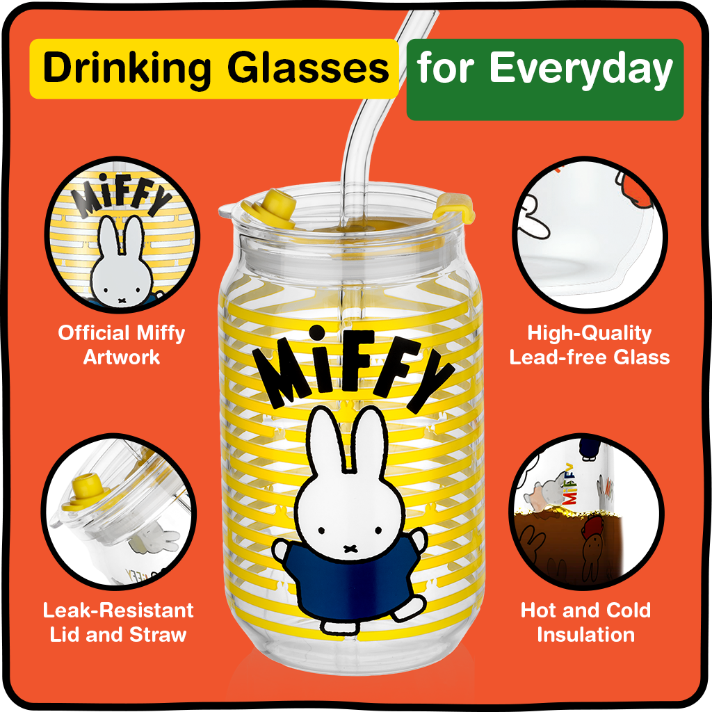 Miffy Iconic Drinking Glasses - 16 oz