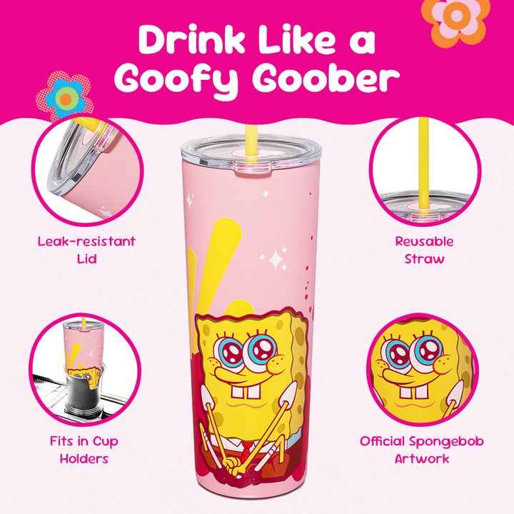 SpongeBob SquarePants Pink Tumbler - 24 oz