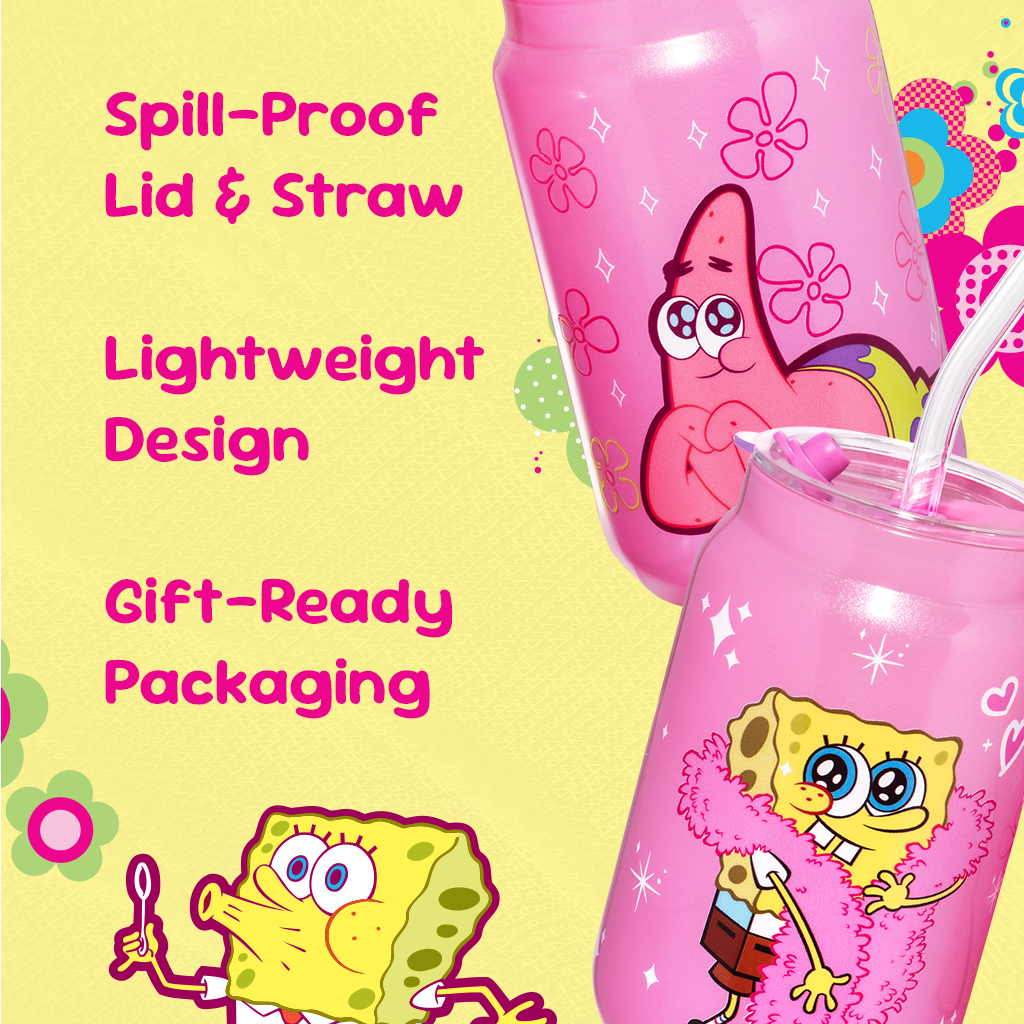 SpongeBob SquarePants Drinking Glasses - Pink