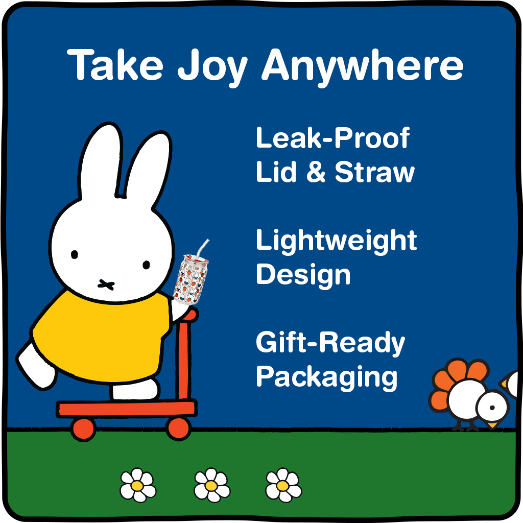 Miffy Strawberry Drinking Glasses - 16 oz