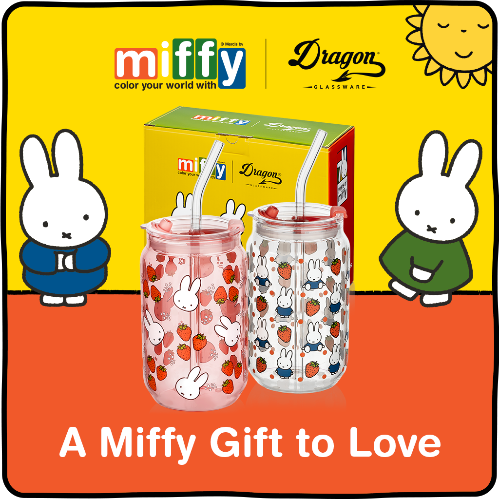 Miffy Strawberry Drinking Glasses - 16 oz