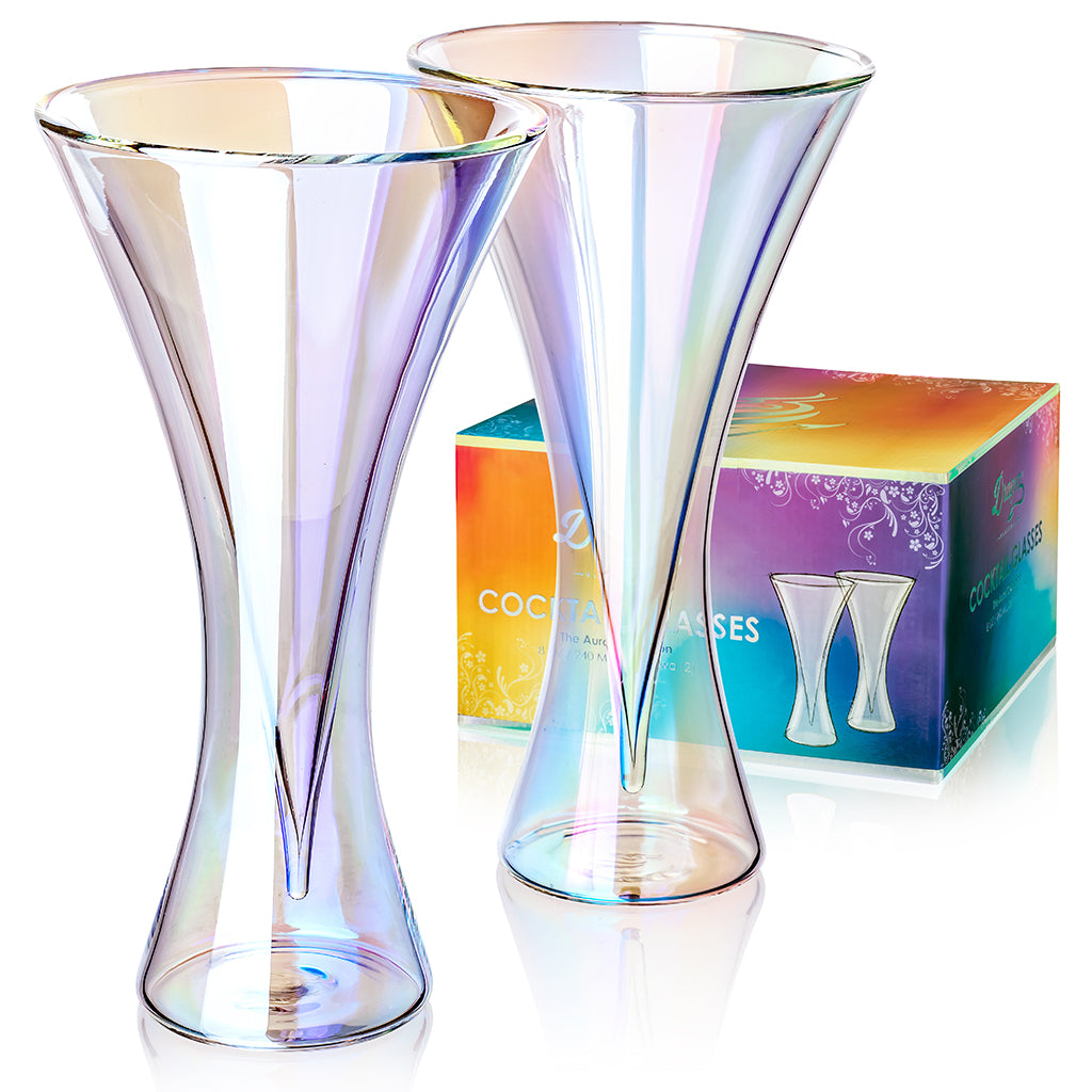 Stemless Weighted Martini Cocktail Glasses Set of 2 Barware