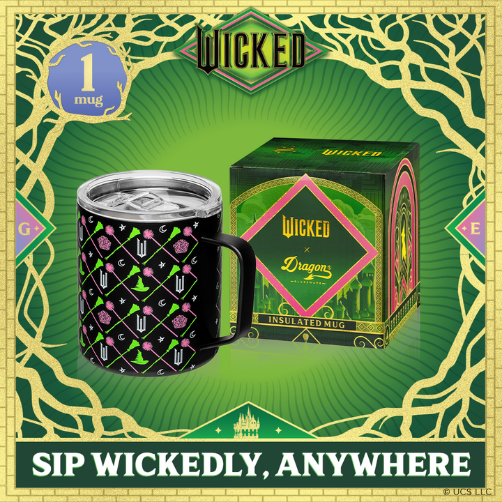Wicked Black Stainless Steel Camp Mug - 12 oz