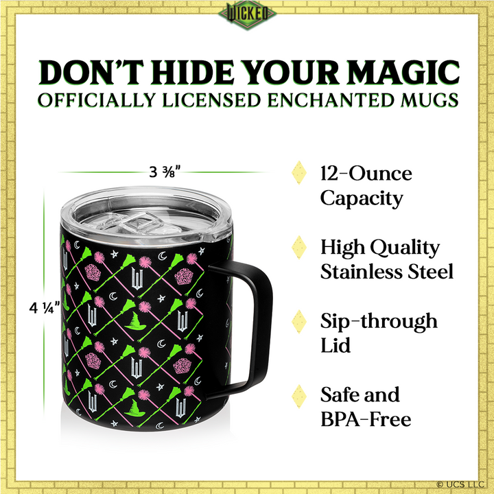 Wicked Black Stainless Steel Camp Mug - 12 oz