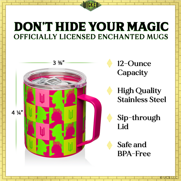 Wicked Pink Stainless Steel Camp Mug - 12 oz