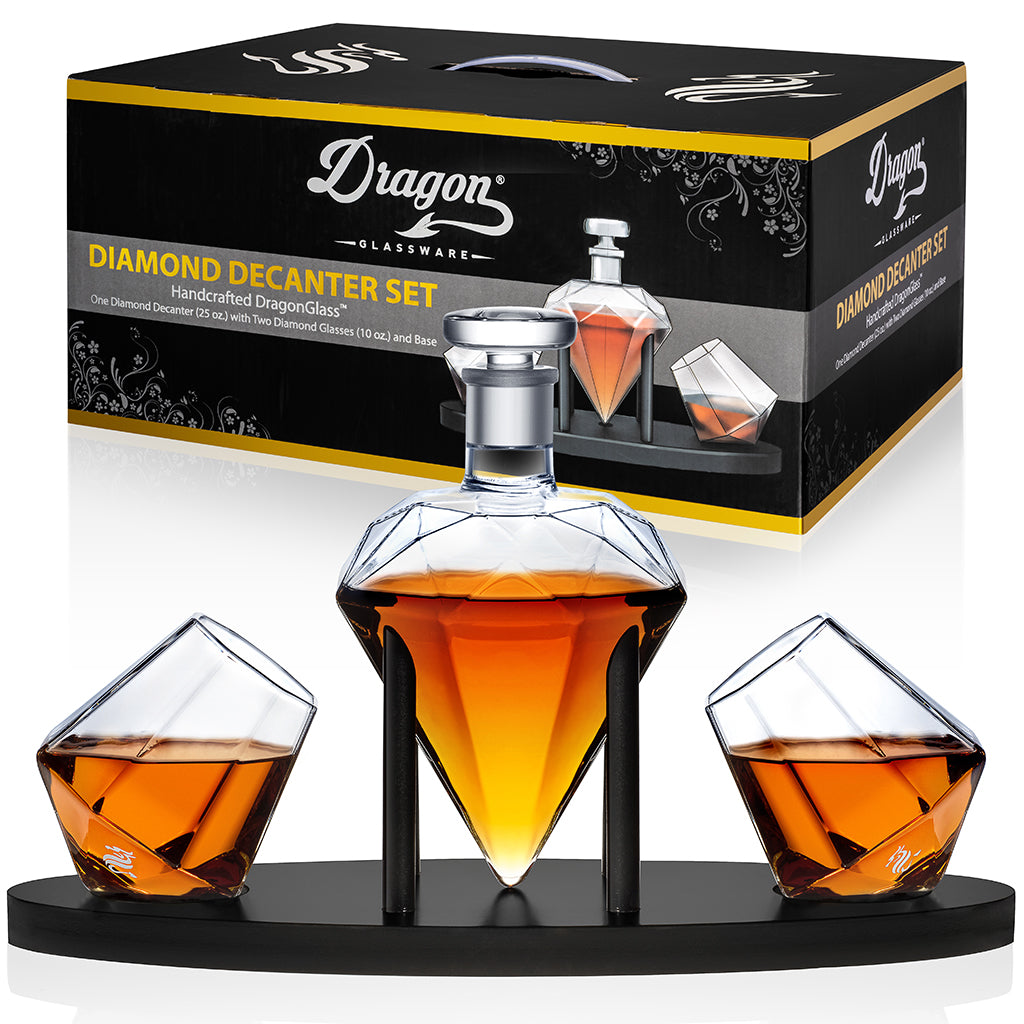 Deluxe diamond decanter set Clearance