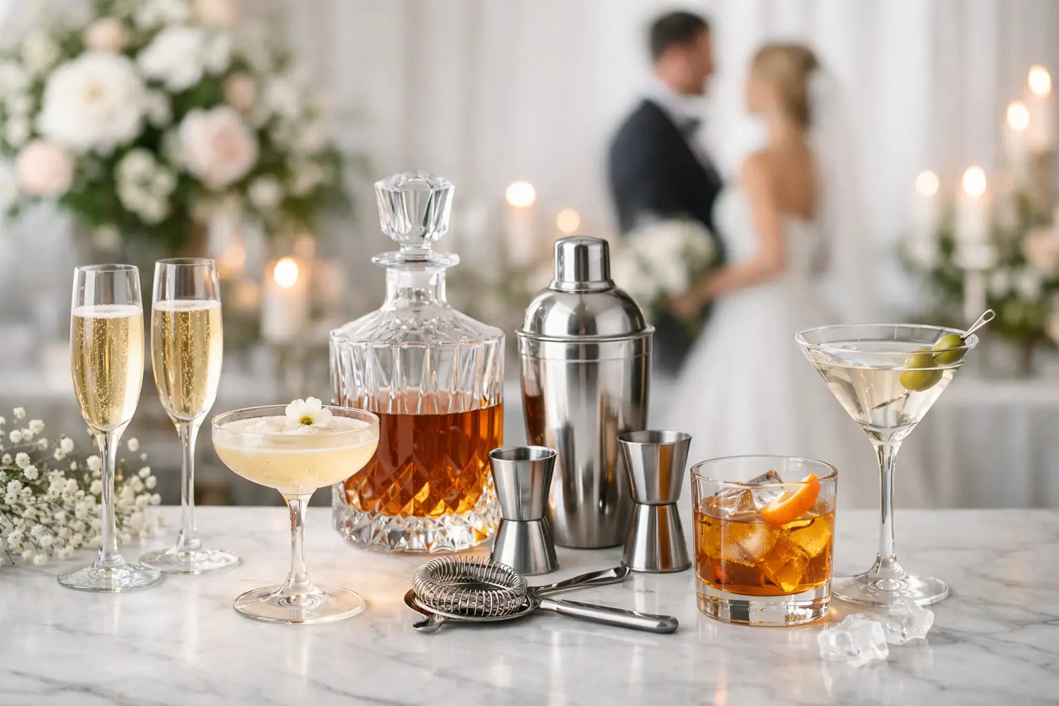 How to Choose Wedding Barware That Fits