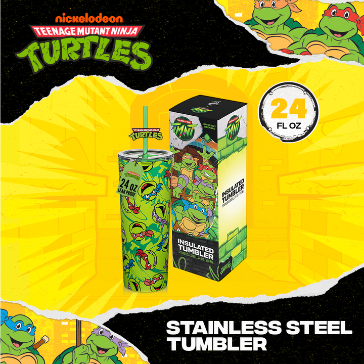 Teenage Mutant Ninja Turtles Stainless Steel Tumbler with Topper - 24 oz