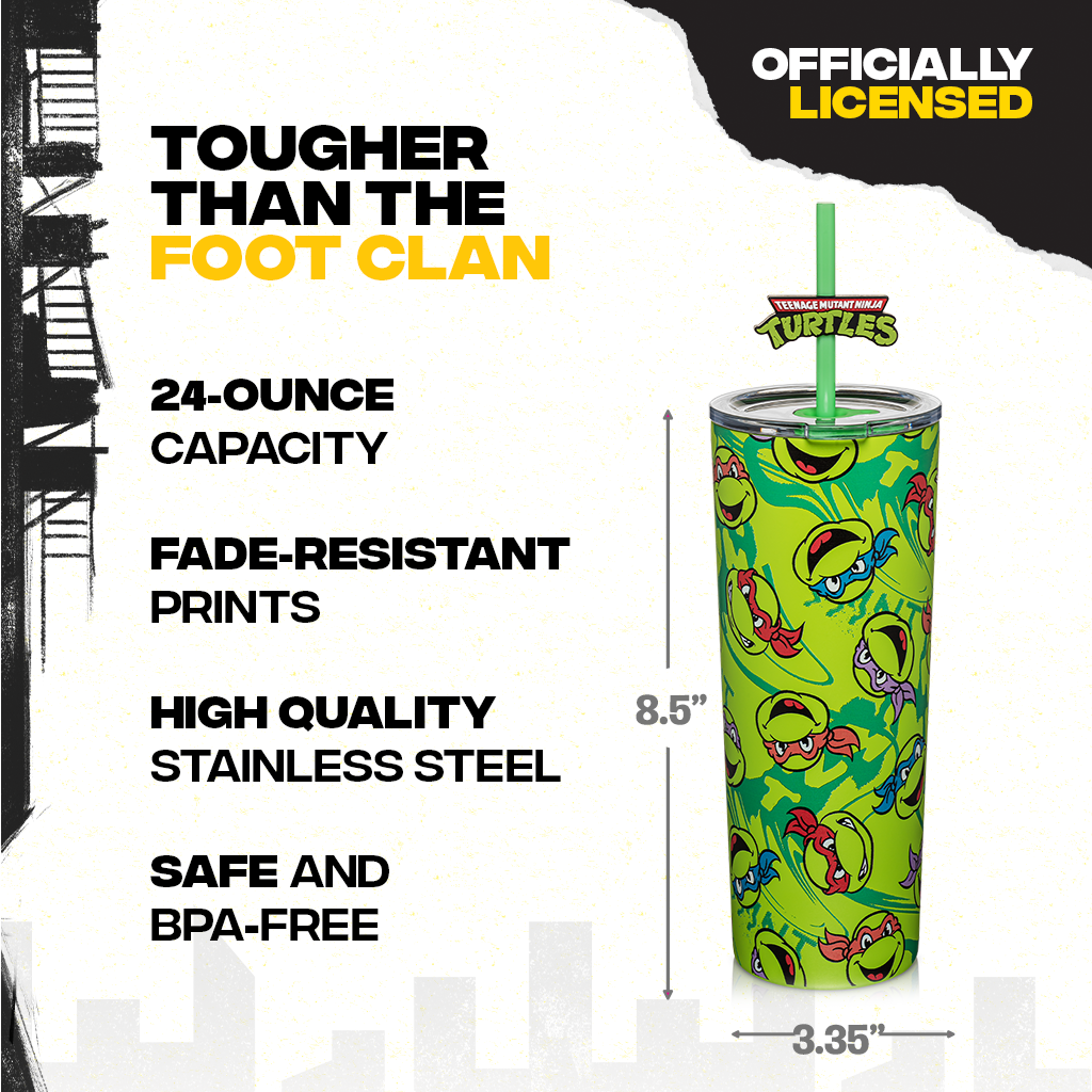 Teenage Mutant Ninja Turtles Stainless Steel Tumbler with Topper - 24 oz