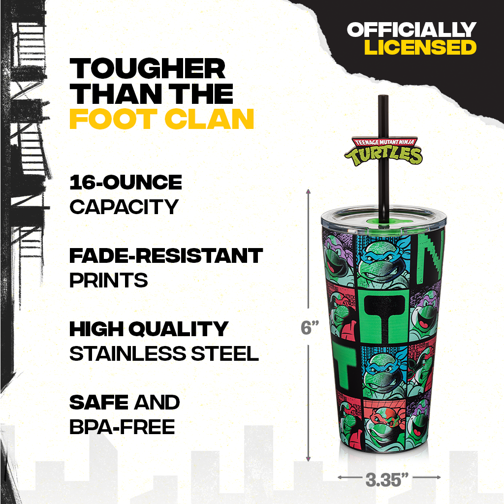 Teenage Mutant Ninja Turtles Stainless Steel Tumbler with Topper - 16 oz