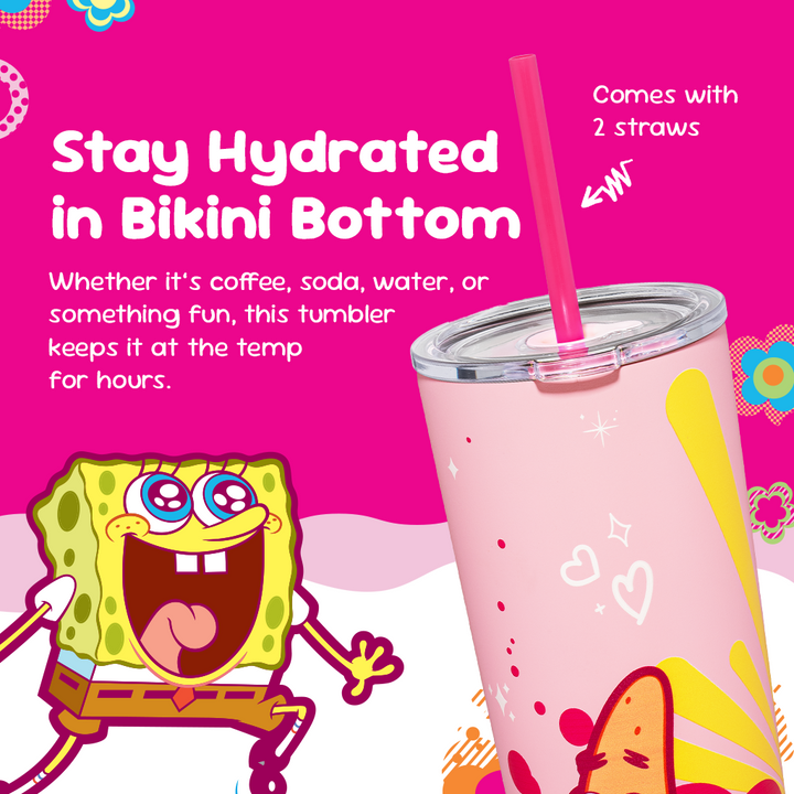 SpongeBob SquarePants Pink Tumbler - 24 oz