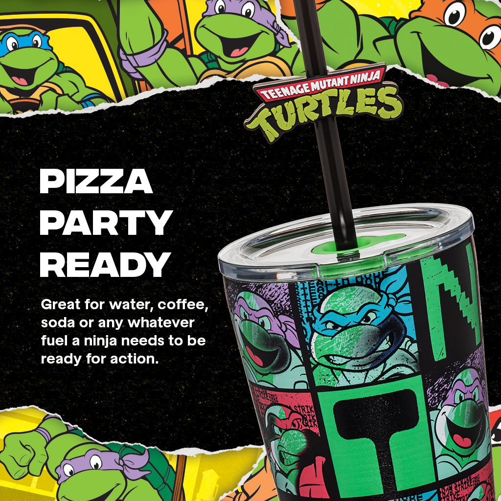 Teenage Mutant Ninja Turtles Stainless Steel Tumbler with Topper - 16 oz