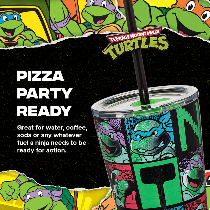 Teenage Mutant Ninja Turtles Stainless Steel Tumbler with Topper - 16 oz