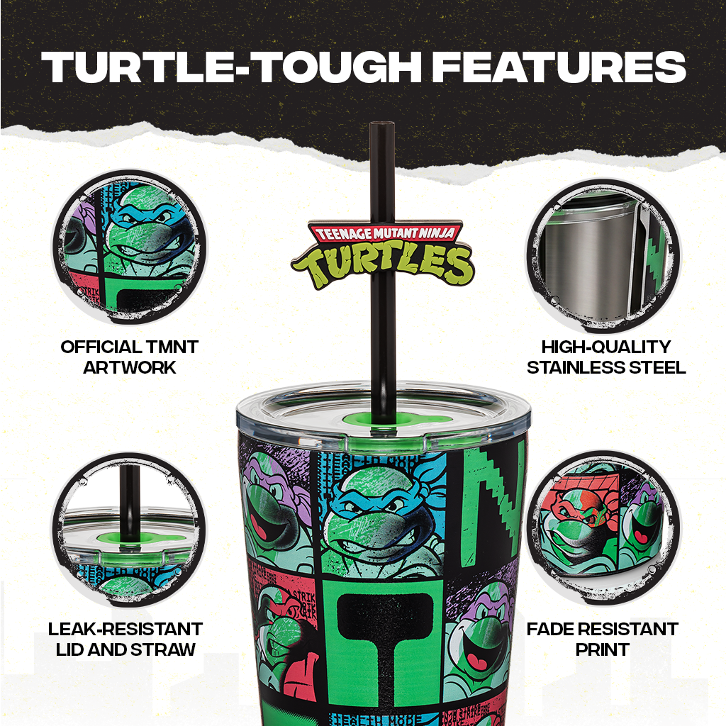Teenage Mutant Ninja Turtles Stainless Steel Tumbler with Topper - 16 oz