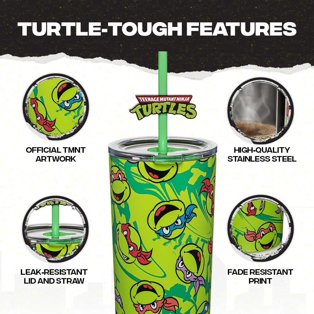 Teenage Mutant Ninja Turtles Stainless Steel Tumbler with Topper - 24 oz