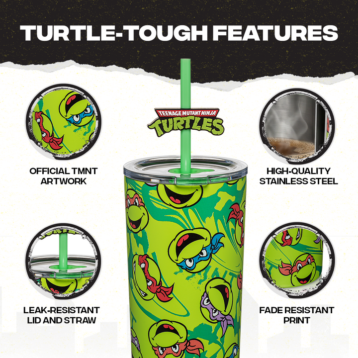 Teenage Mutant Ninja Turtles Stainless Steel Tumbler with Topper - 24 oz
