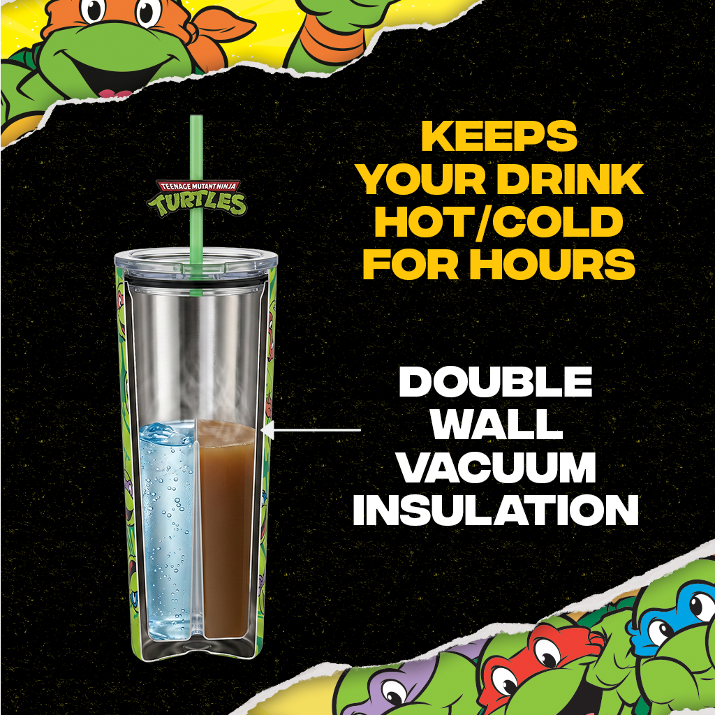 Teenage Mutant Ninja Turtles Stainless Steel Tumbler with Topper - 24 oz