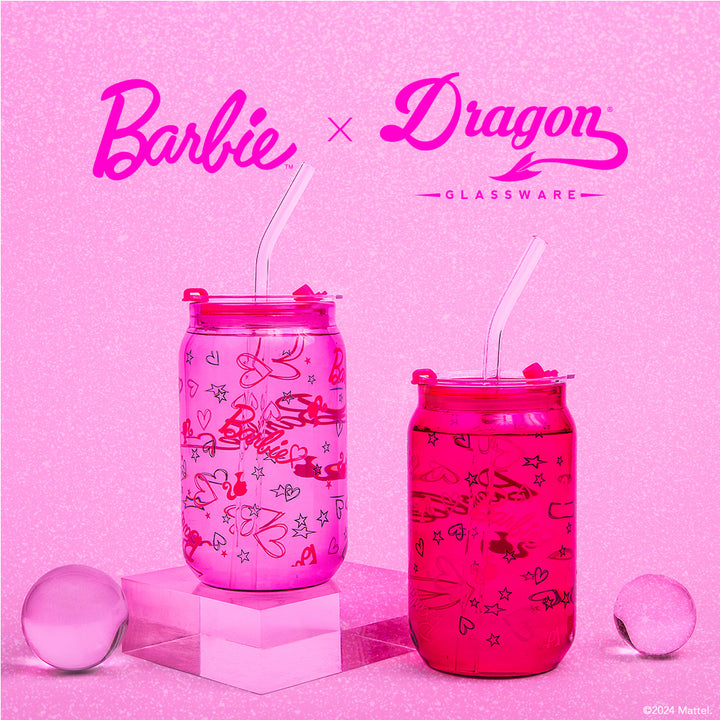 Barbie™ x Dragon Glassware® Love Out Loud Drinking Glasses