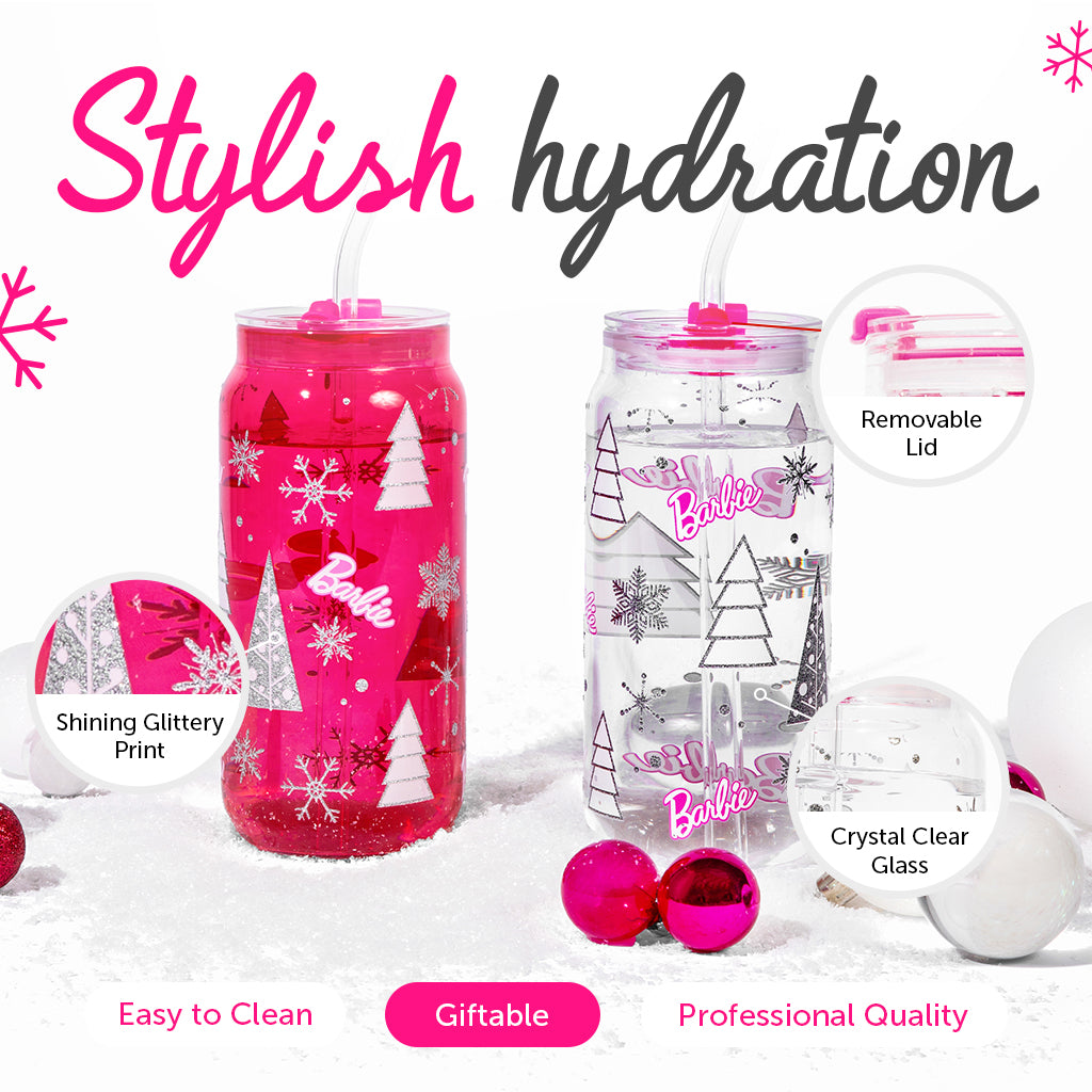 Barbie Christmas Drinking Glasses - 20 oz - Thumbnail 3