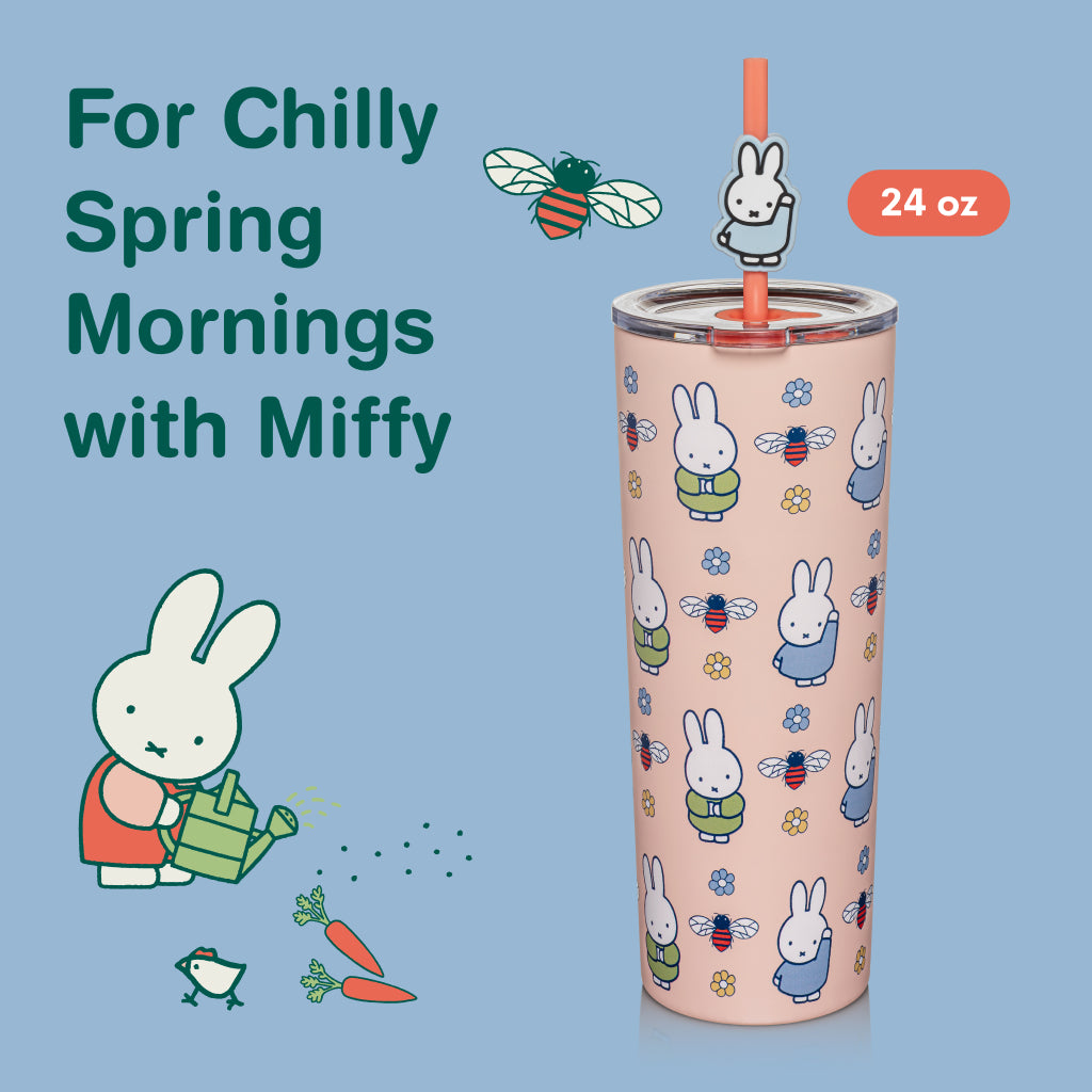 Miffy Spring Stainless Steel Tumbler with Topper - Pink