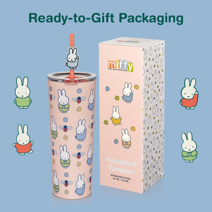 Miffy Spring Stainless Steel Tumbler with Topper - Pink