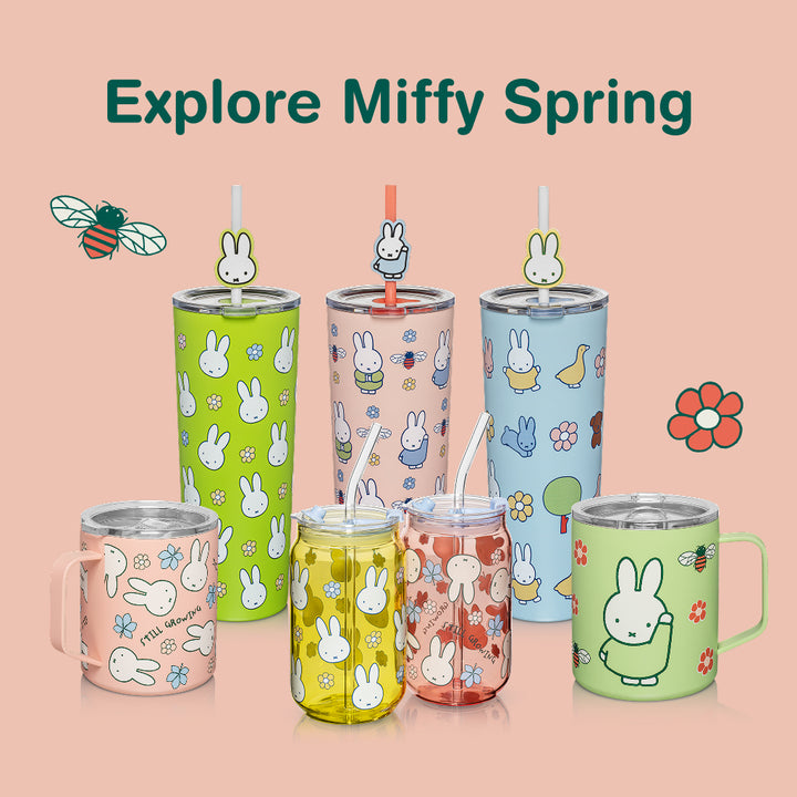 Miffy Spring Stainless Steel Tumbler with Topper - Pink