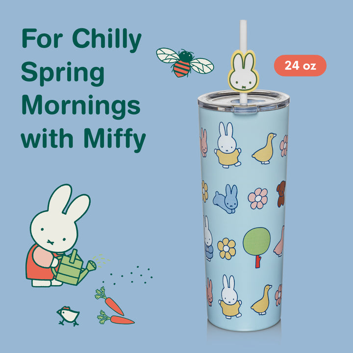 Miffy Spring Stainless Steel Tumbler with Topper - Blue