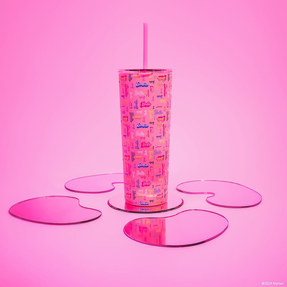 Dragon Glassware x Barbie - Copas de vino, cristal rosa y magenta, como se  ve en Barbie The Movie, capacidad de 17.5 onzas, juego de 2