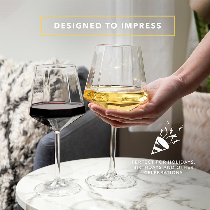 Diamond Wine Glasses | The Diamond Collection - DRAGON GLASSWARE®