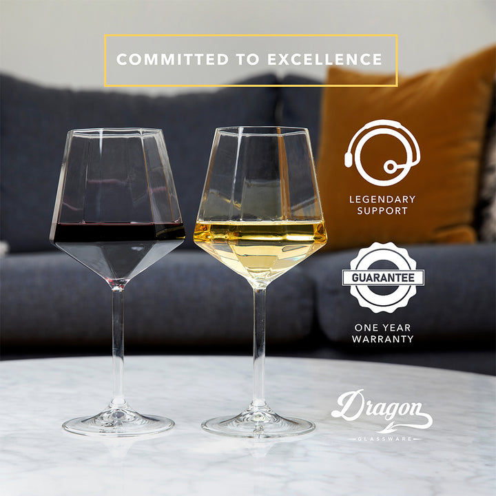 Diamond Wine Glasses | The Diamond Collection - DRAGON GLASSWARE®