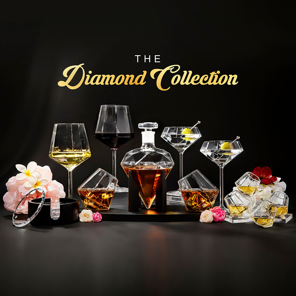 Diamond Martini Glasses – DRAGON GLASSWARE®