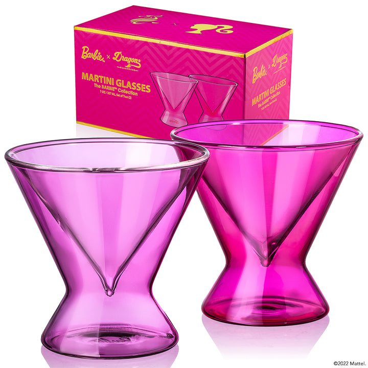 Barbie™ x Dragon Glassware® Stemless Martini Glasses - DRAGON GLASSWARE®