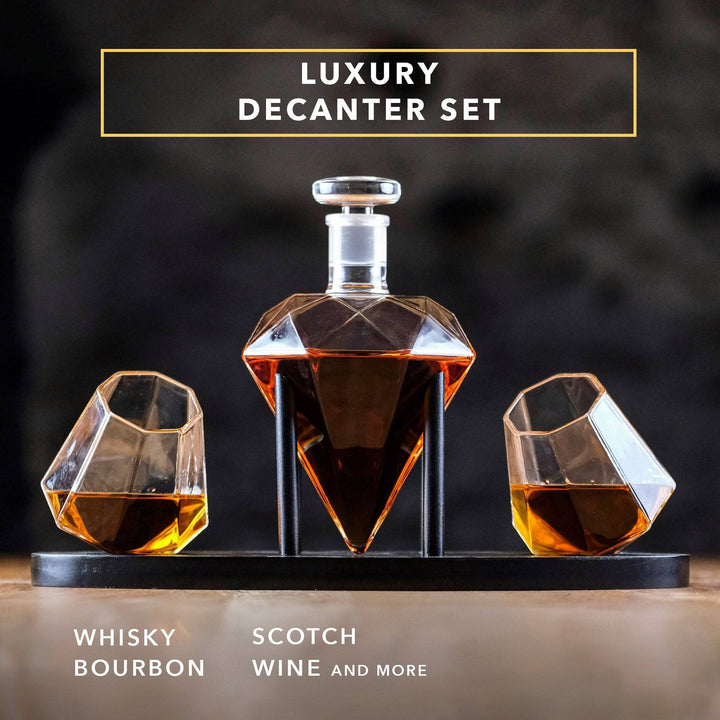 Diamond Whiskey Decanter - DRAGON GLASSWARE®