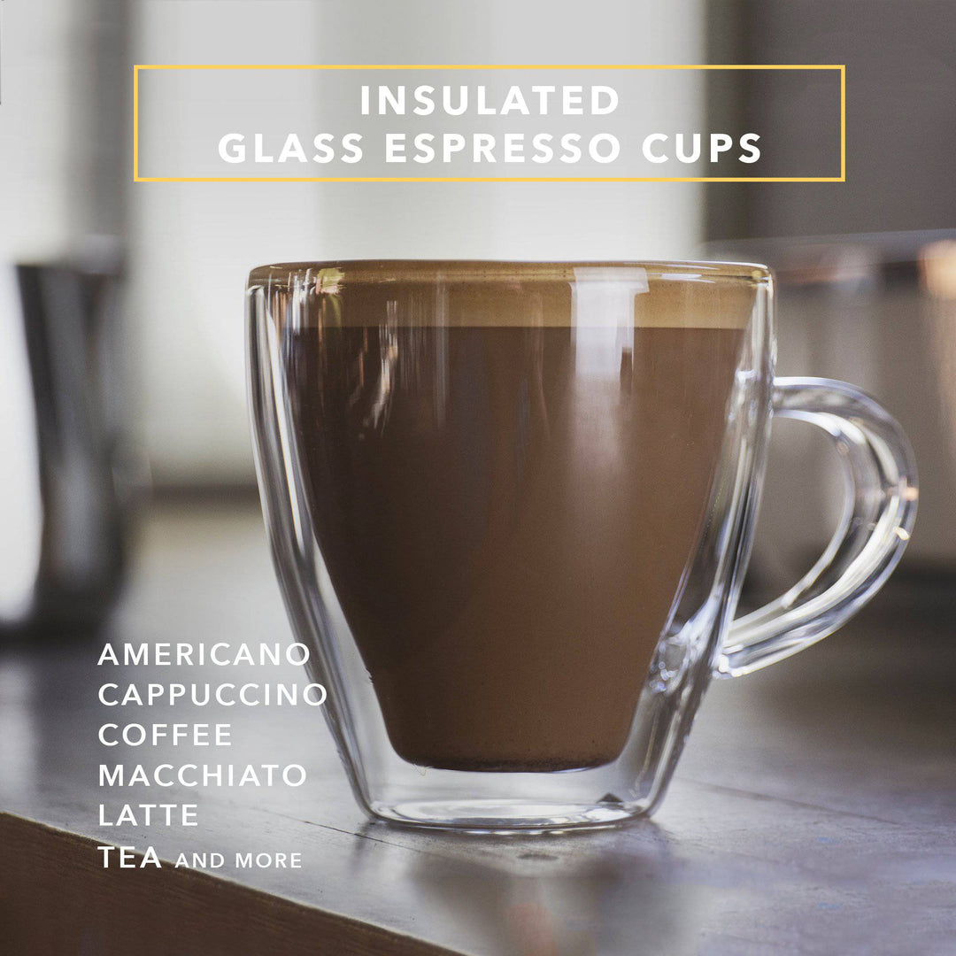Glass Espresso Cups - Double Wall Insulated Coffee