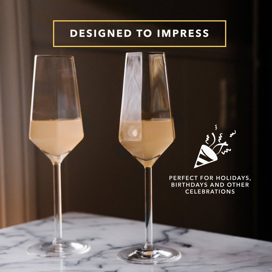 Champagne Flutes by Dragon Glassware